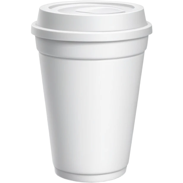 one styrofoam cup stacked inside another styrofoam cup emoji