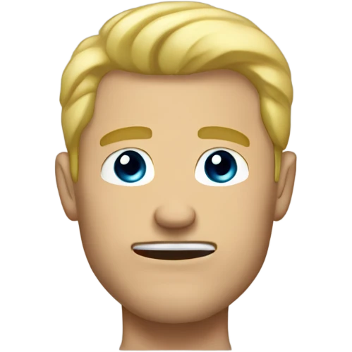 dirty blonde man with biceps emoji