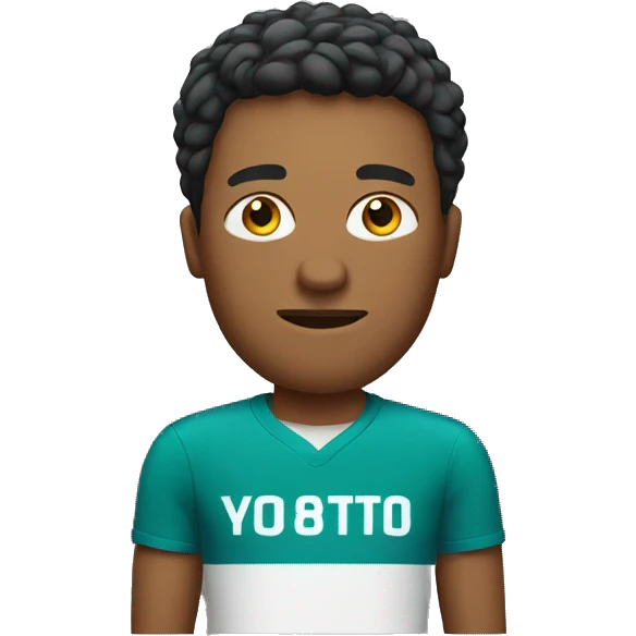 Man with sports t shirt emoji
