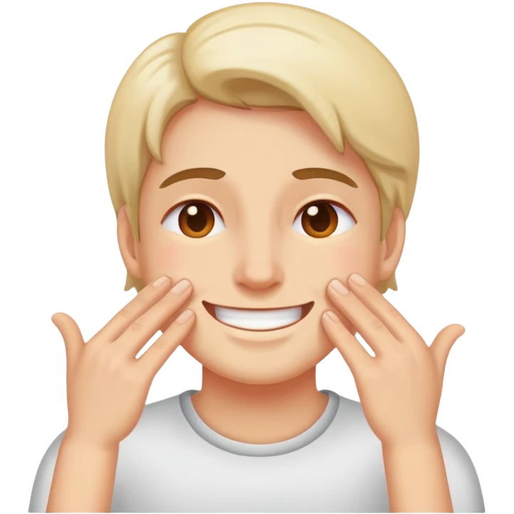 Smiling through the pain emoji