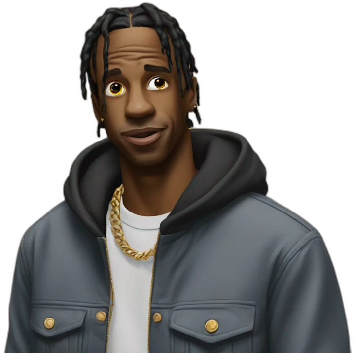 Travis Scott laghing emoji