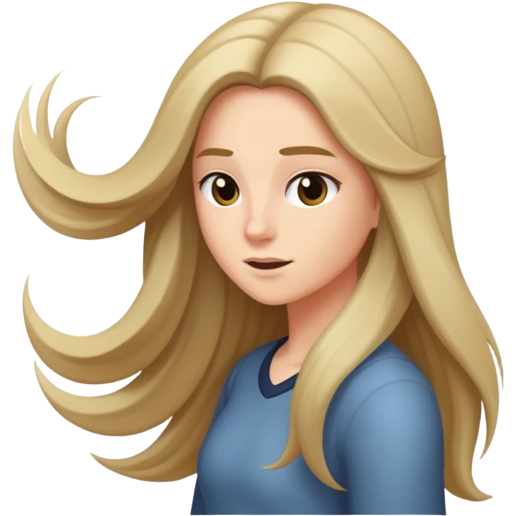 a flipping hair emoji to the back with a sassy look emoji