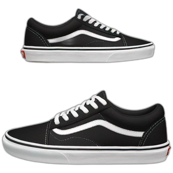 vans-shoes black  emoji