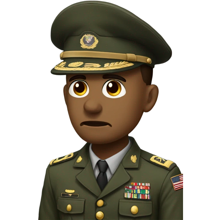 Military man Hopelessness emoji