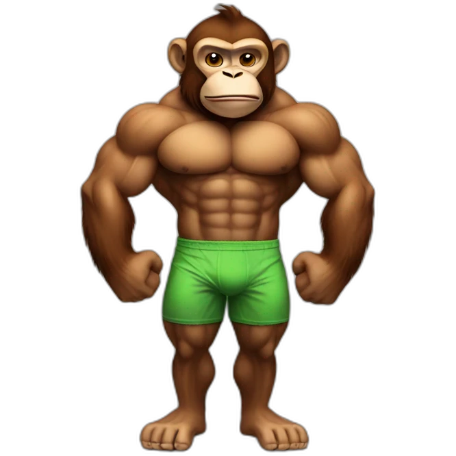 bodybuilder monkey emoji