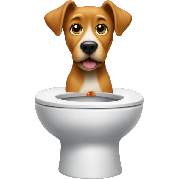 A dog in a toilet  emoji