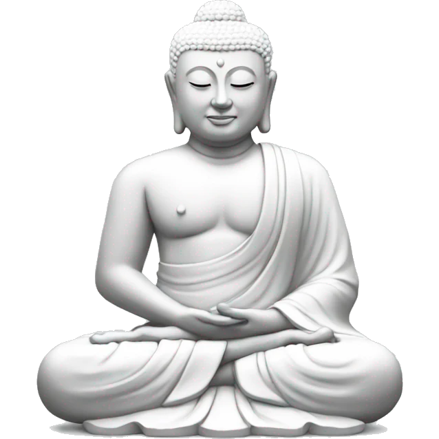 Buddha statue white  emoji