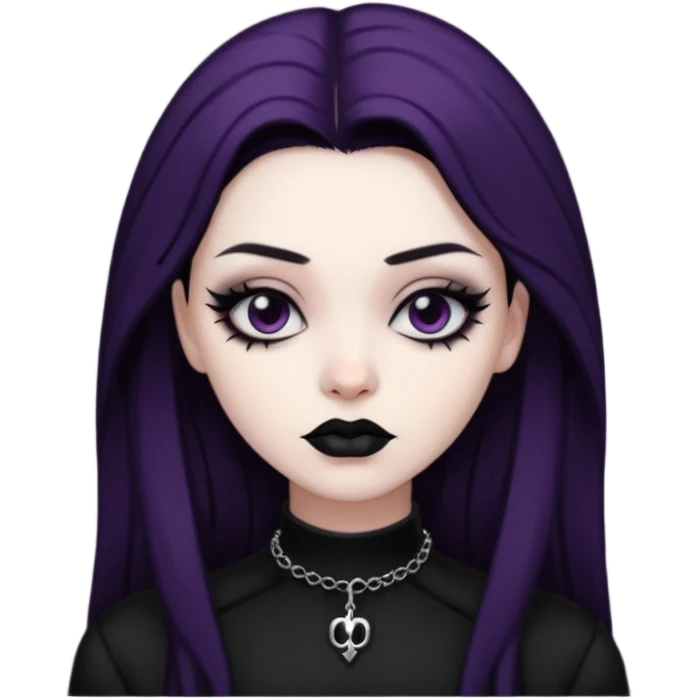 Goth girl emoji