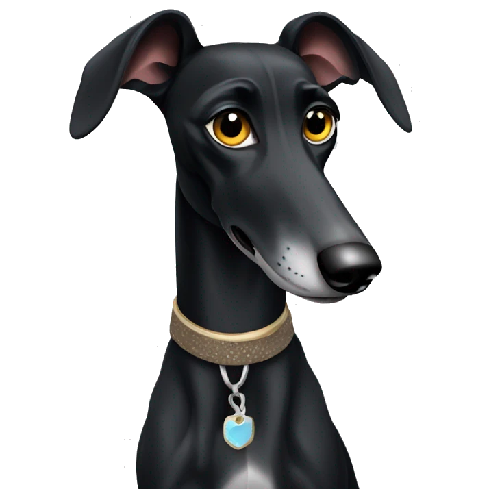 Black polish greyhound emoji