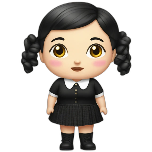 fat wednesday adams hyperrealistic emoji
