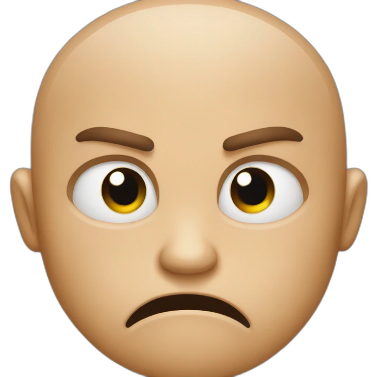 Angry emoji without eyebrows emoji