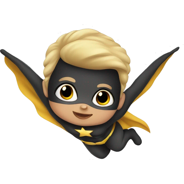 baby superhero flying emoji