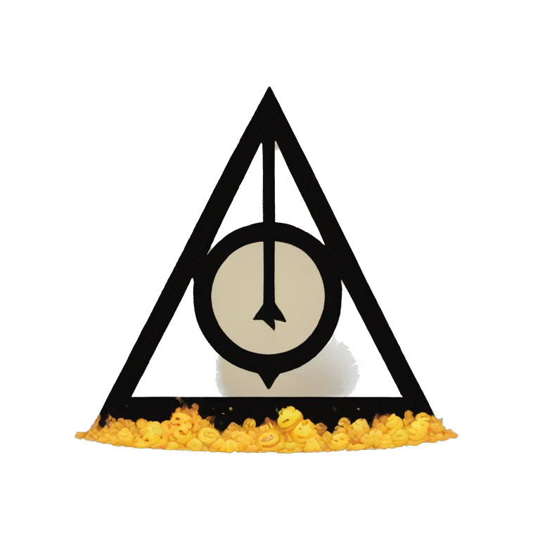 Deathly Hallows inside a hart emoji