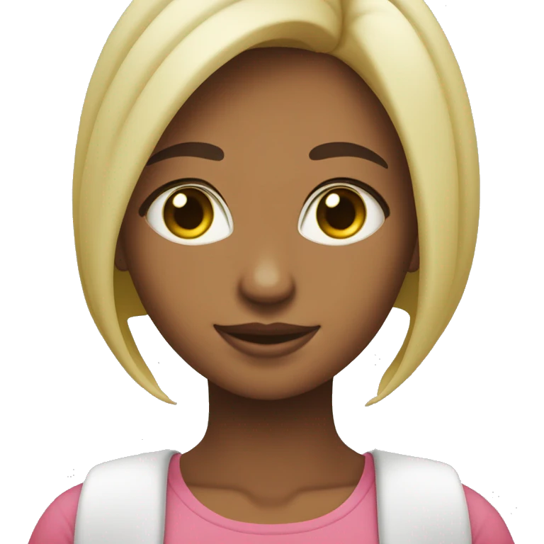 Chica joven, tez blanca mitad del cabello rosa mitad verde emoji