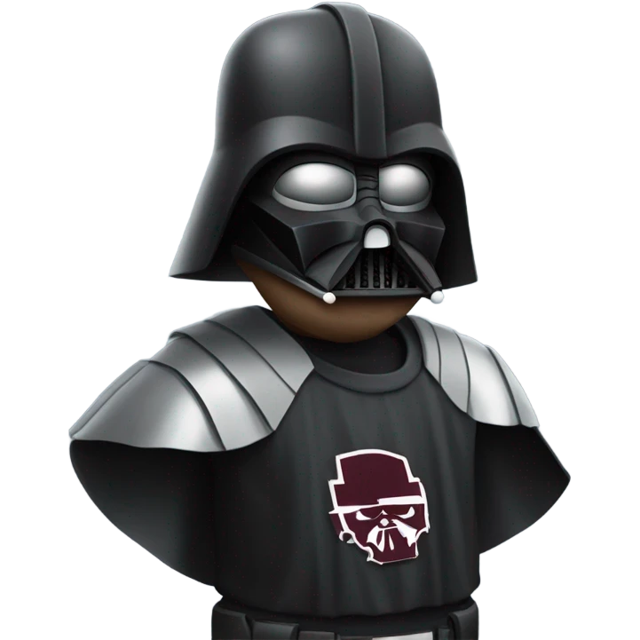 Darth Vader with a Texas a&m jersey emoji