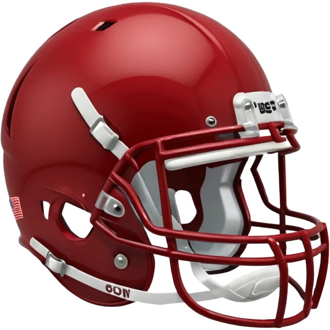 college football player helmets dark red  emoji