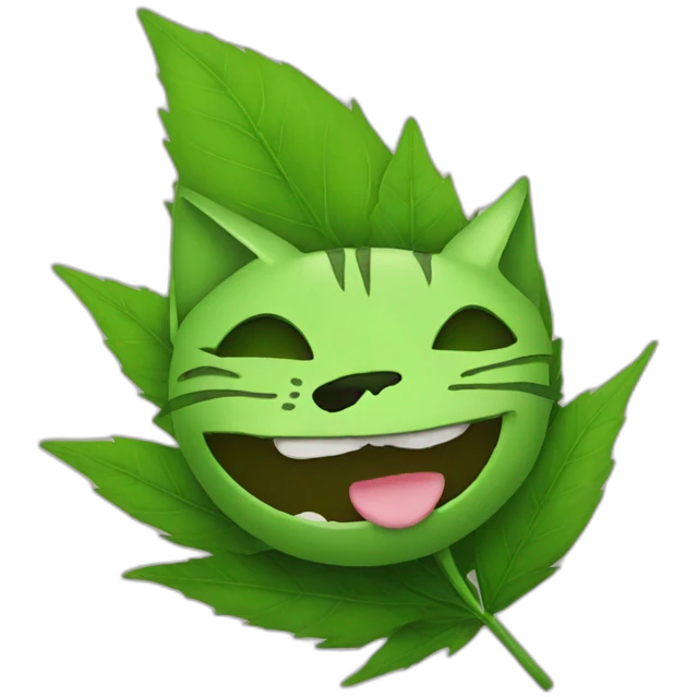 Weed cat emoji