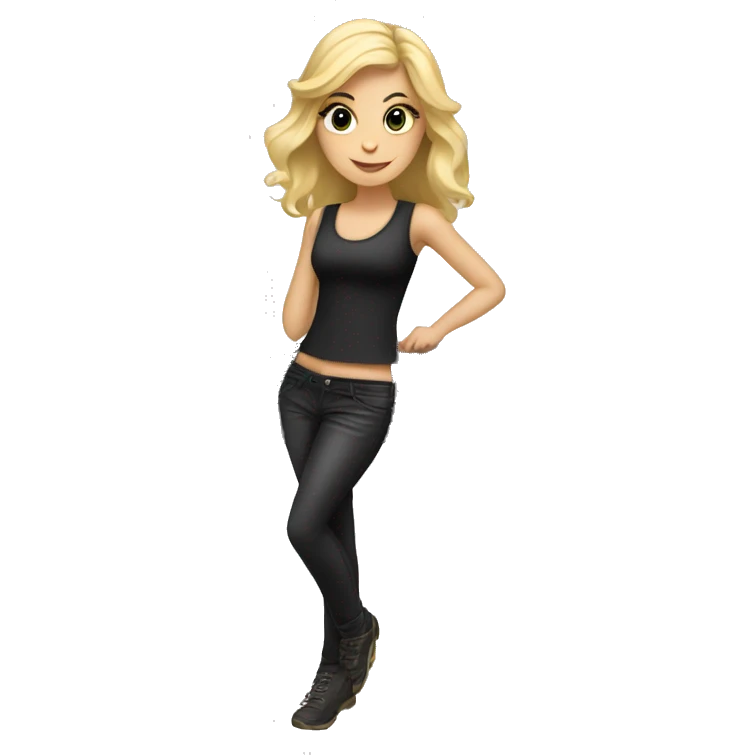 Audio technician blonde girl with a dj desk emoji