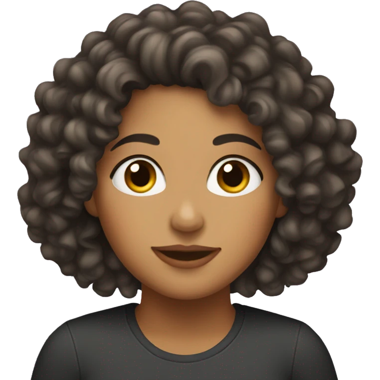 Latina with curly hair emoji