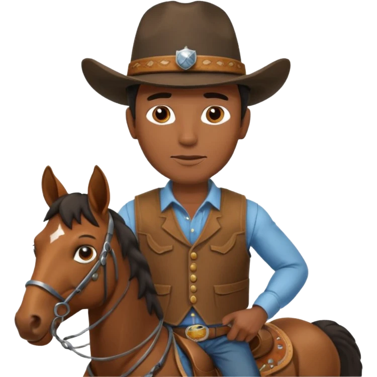 covboy on the horse black man  emoji