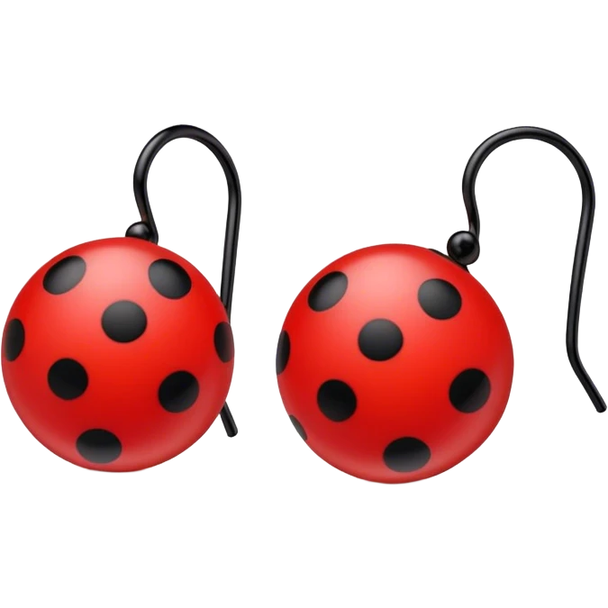 red earring with five black spots emoji