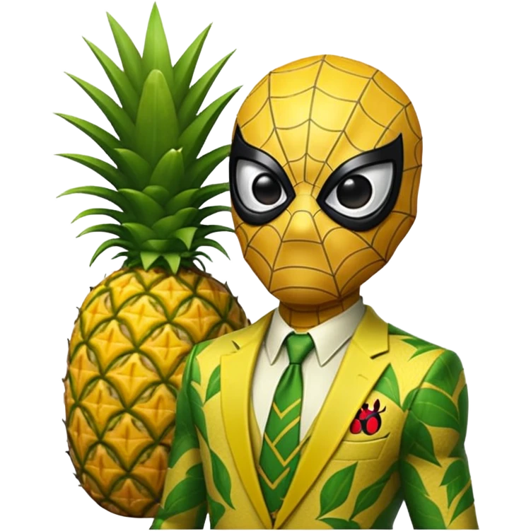 spiderman in pineapple theme emoji