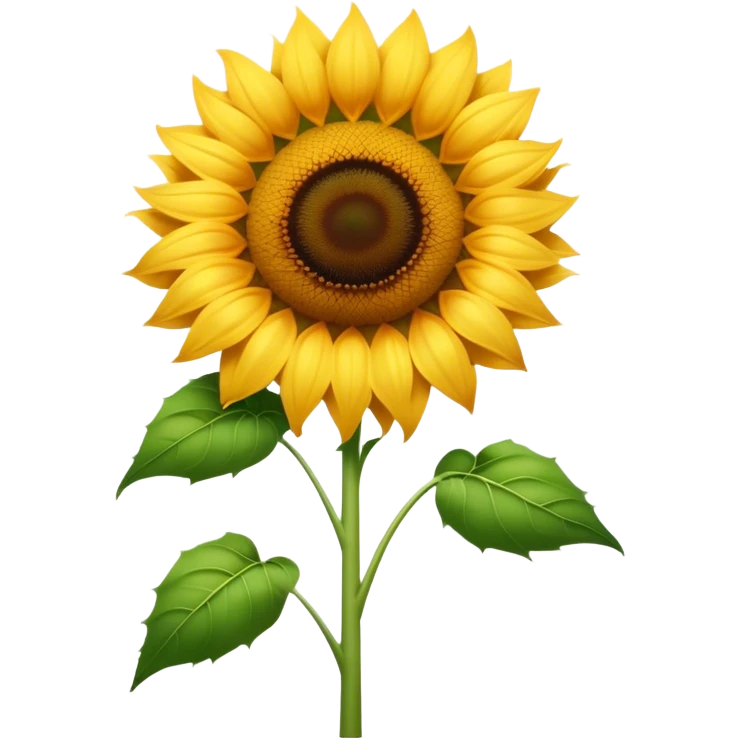 Cinematic Realistic Sunflower Emoji, Tall and bright, with a large, golden-yellow blossom facing the sun, its broad, textured petals surrounding a dark center. The sturdy green stalks and leaves frame the vibrant flower, while a gentle breeze causes the petals to sway. Soft glowing outline, capturing the essence of sunshine and warmth in a cheerful, towering sunflower! emoji