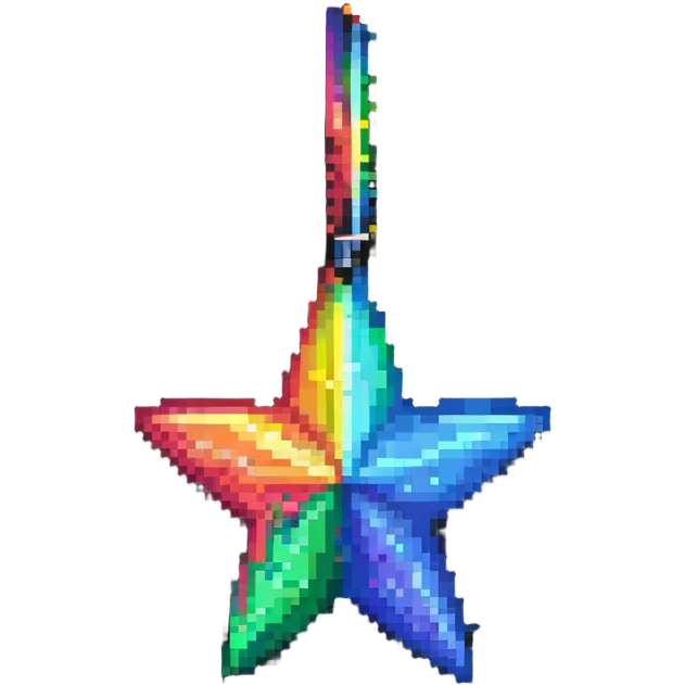 pixel rainbow star emoji