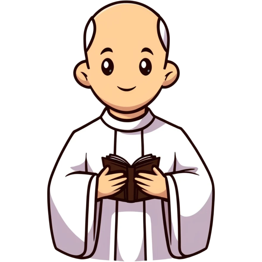 priest, cartoonish sticker style emoji