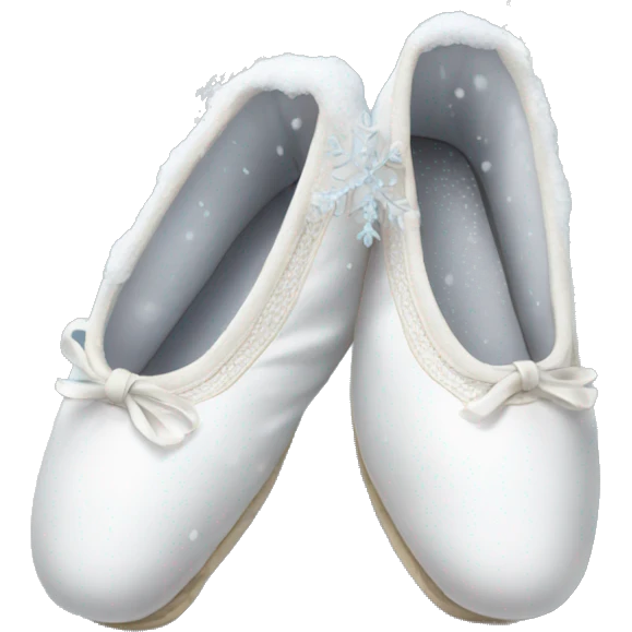 Ballet slippers in snow emoji