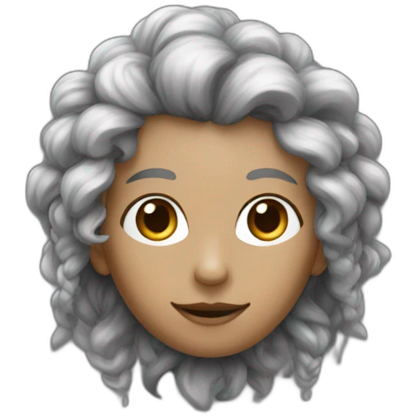 Elfe noir avec les cheveux bouclés emoji