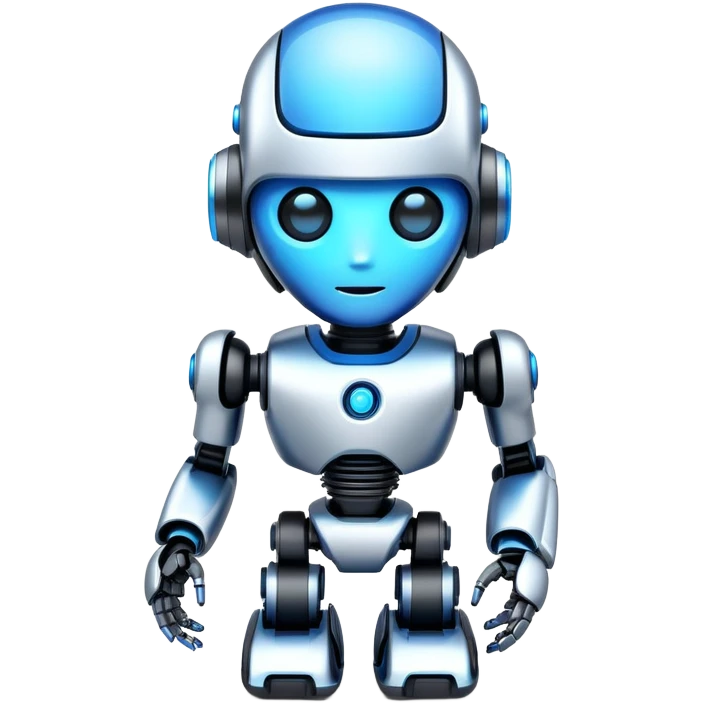 futuristic AI robot with glowing elements emoji