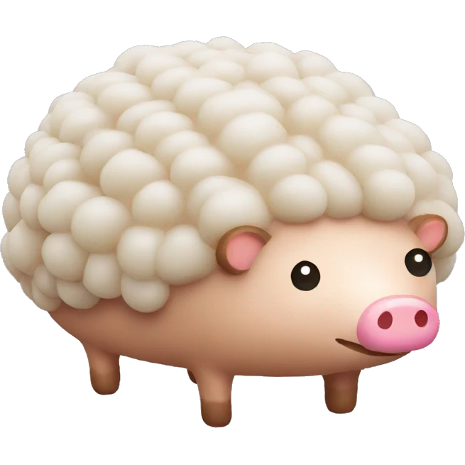 ground pork with salt stick stuck in it like a hedgehog emoji