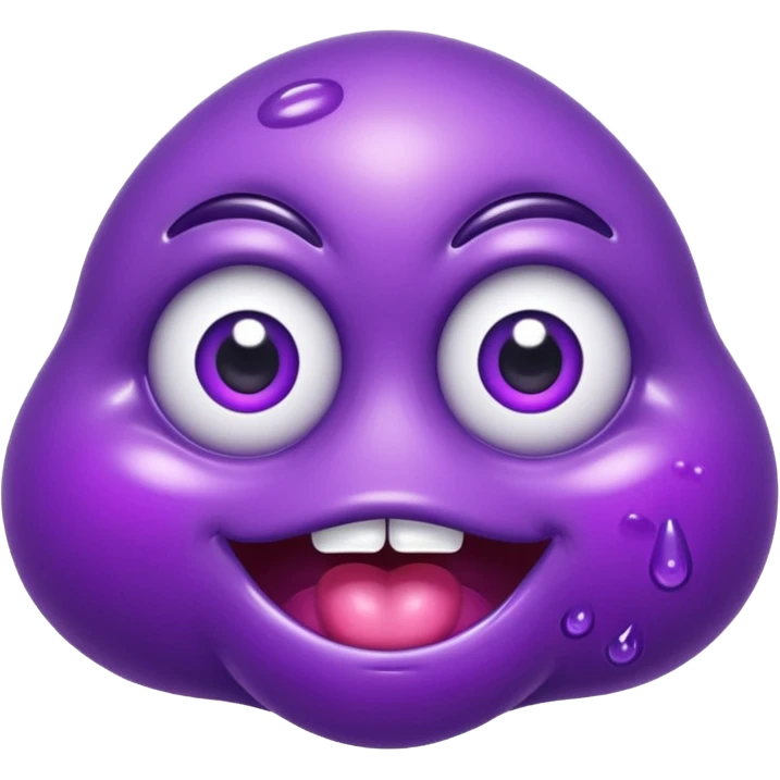 Lustful purple goo face  emoji