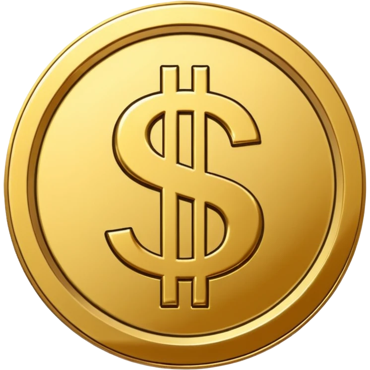 coin with dollar sign emoji