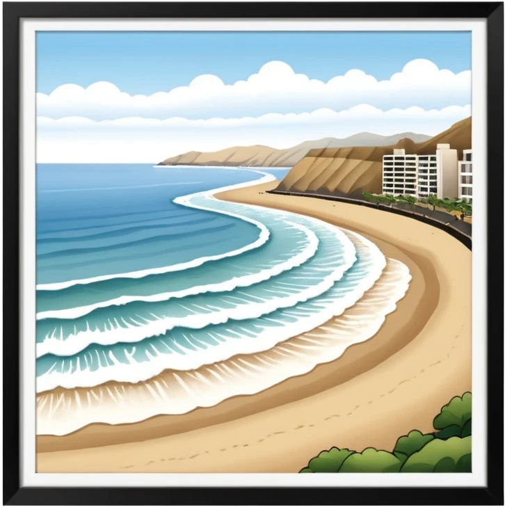 Beach from Miraflores in Lima emoji