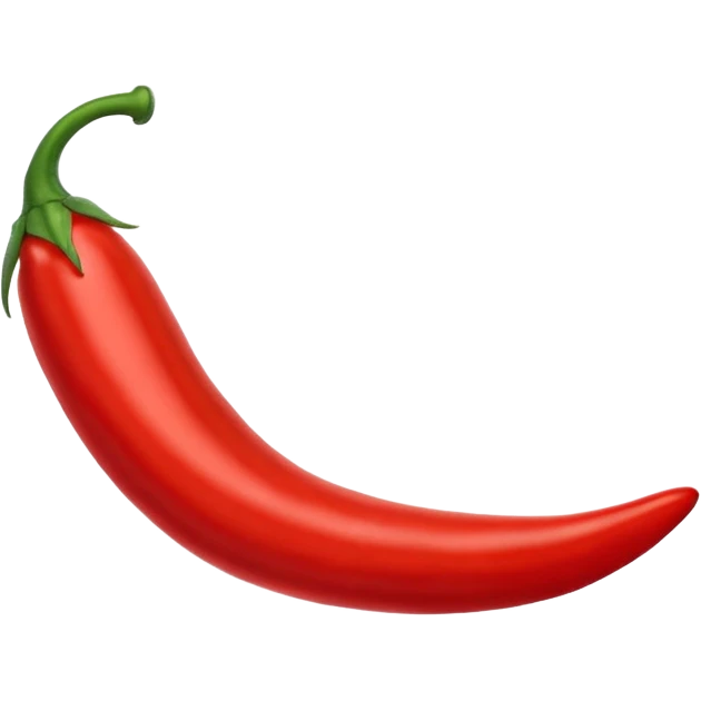 un piment rouge allongé emoji