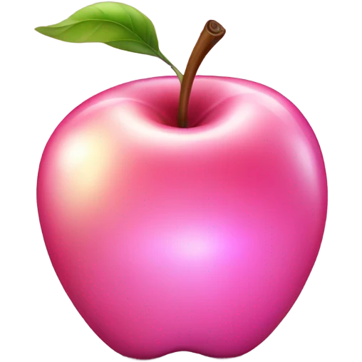 Pink apple emoji