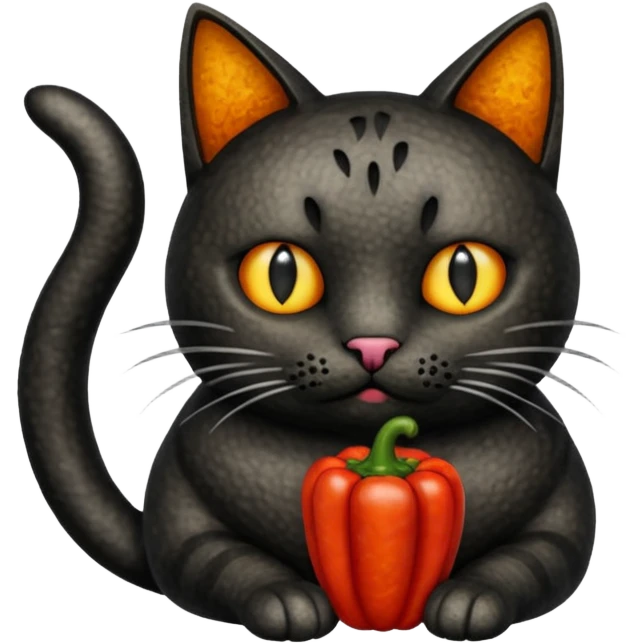 Cat as a pepper emoji