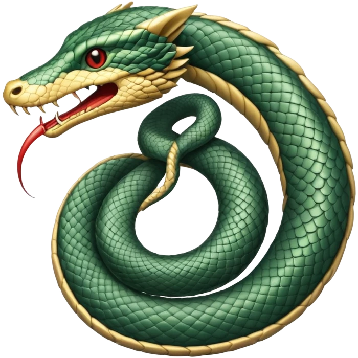 ouroboros serpent eating its own tail in a circle emoji