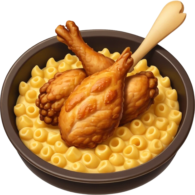 drumstick chicken with mac and cheese on the side emoji