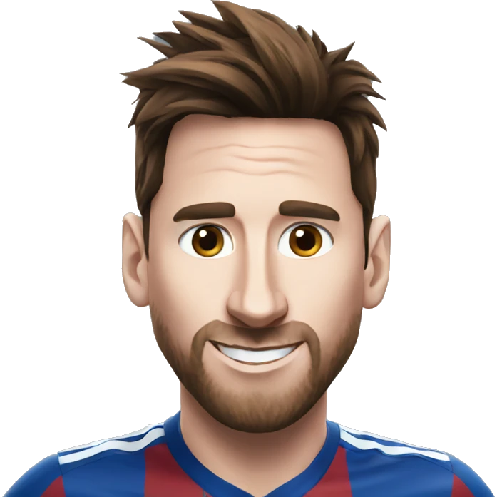 Messi taking a selfie emoji