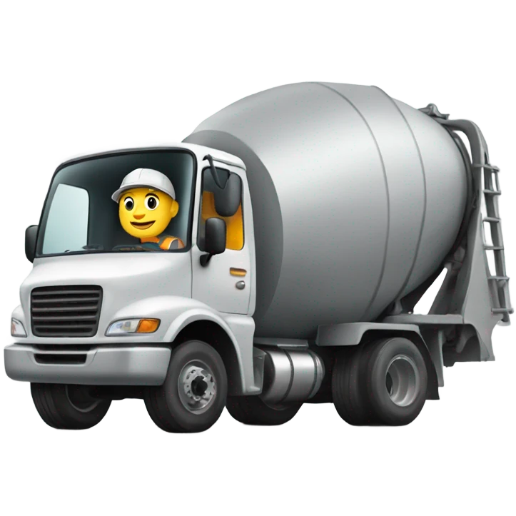 Male driving cement truck  emoji