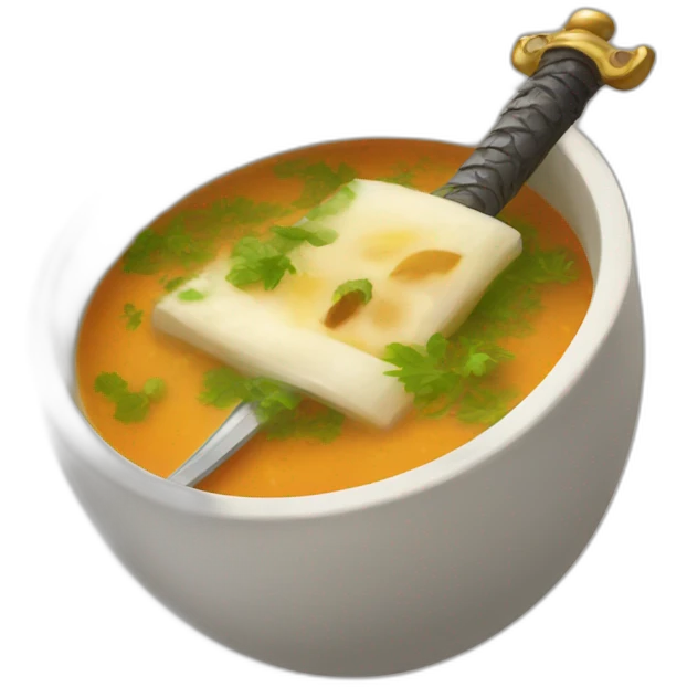 Soup plus sword emoji