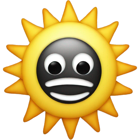 smiley emoji with suns as eyes emoji