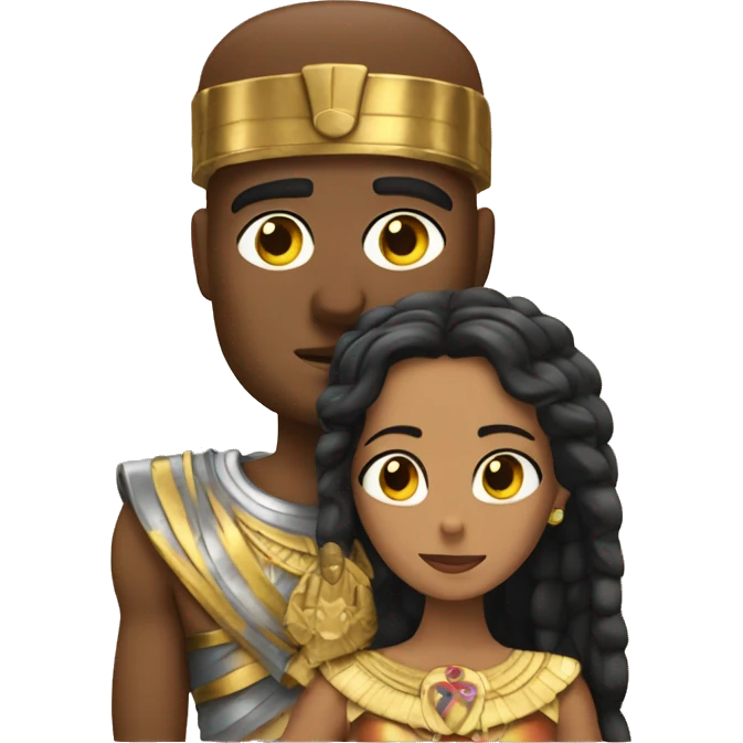 cesar with cleopatre having love emoji