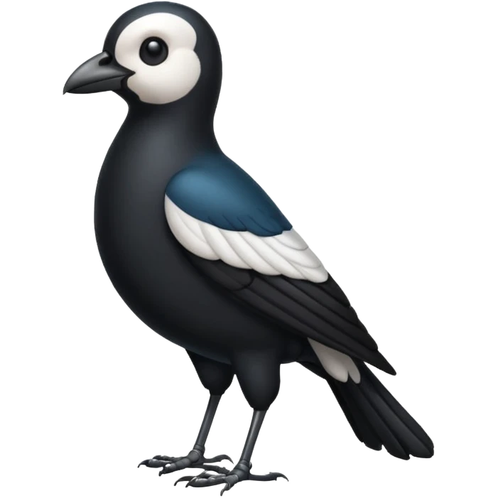 I want a magpie emoji standing that is bald emoji