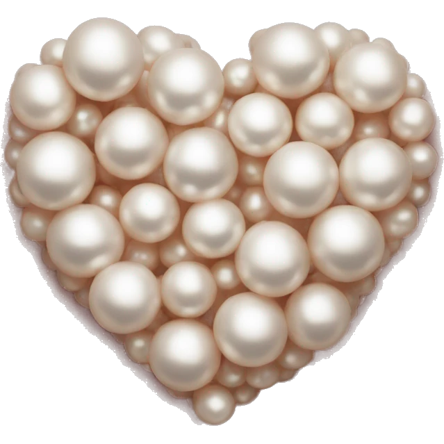 pearls forming heart emoji