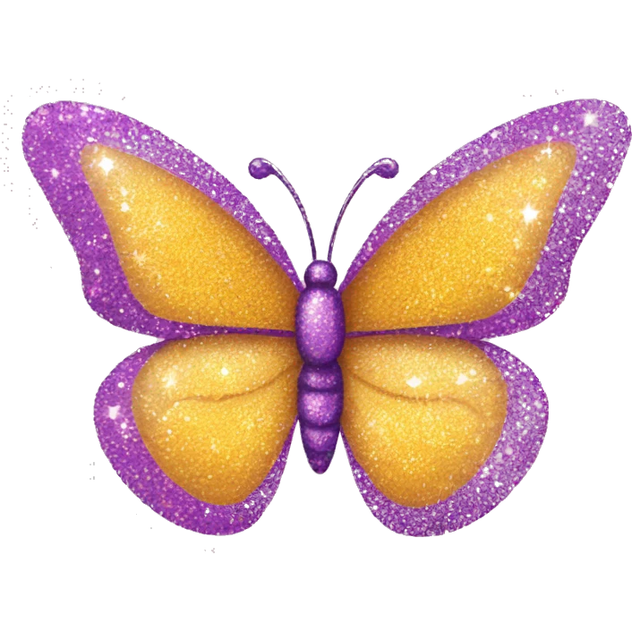 Glitter butterfly emoji