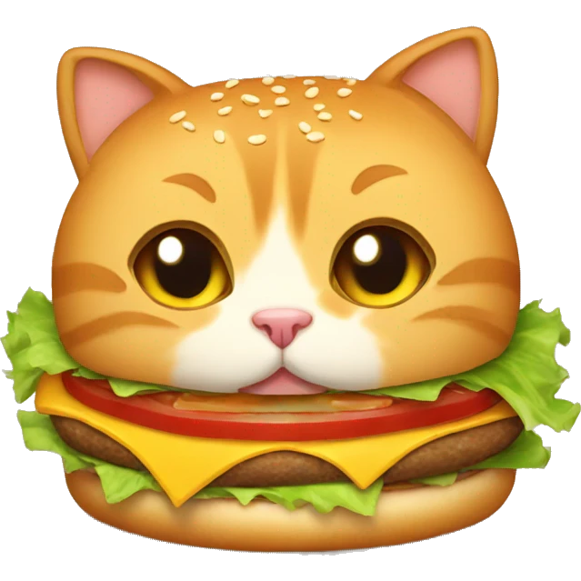 Cat as burger emoji
